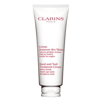 Clarins Hand and Nail Treatment Cream | Award-Winning | Softens, Nourishes and Shields Skin | Strengthens Nails and Conditions Cuticles | Natural Plant Extracts, Including Shea Butter | 3.4 Ounces
