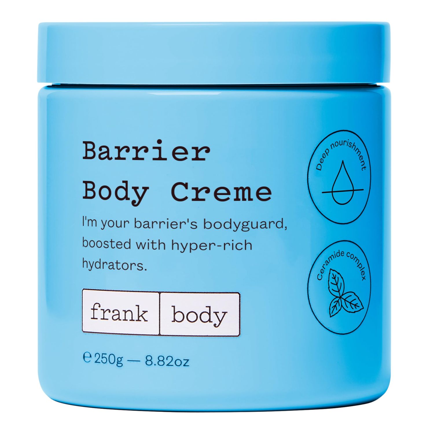 frank body Barrier Body Creme | Vegan, Cruelty Free Hydrating &amp; Moisturising Creme |Soothe, Hydrate &amp; Protect Your Skin Barrier With Ceramides &amp; Panthenol | 7.77 oz / 230 mL