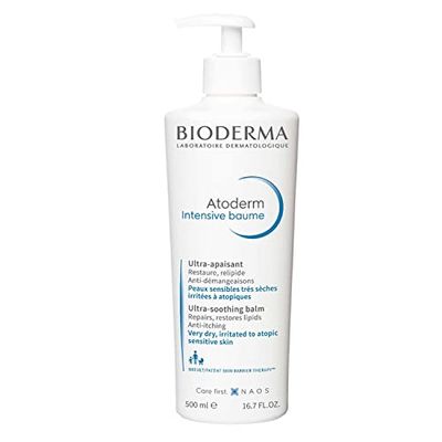 Bioderma Atoderm Intensive Balm, Hydrating Balm For Dry To Atopic Sensitive Skin, Face &amp; Body Moisturizer With Ultra Soothing Anti-Itching Formula, Fragrance-Free, Non-Greasy &amp; Non-Sticky For Family