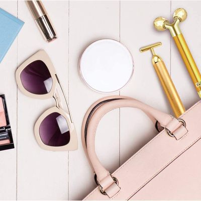 2-in-1 Electric Face Massager 24k Golden Facial Massager, 3D Roller and T Shape Facial Roller Massager Kit Skin Care Tools