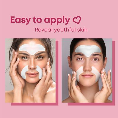 Forehead Wrinkle Patches & Smile Line Wrinkle Patches Set | Hyaluronic Acid Aloe Collagen Vitamin E | Overnight Treatment for Fine Lines Nasolabial Folds & Facial Wrinkles | Non-Invasive Skin-Friendly