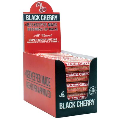 Beekeeper Made Beeswax Bulk Lip Balm, 40 Count (A Touch of Cherry) | For Men, Women, and Children. Great for Gifts, Showers, &amp; More