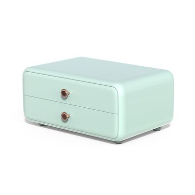 Aiabaleaft Makeup Organizer Cosmetics Makeup Storage Box Skincare Organizers Waterproof and Dustproof with Cover Cosmetic Display Case (Light Green C)