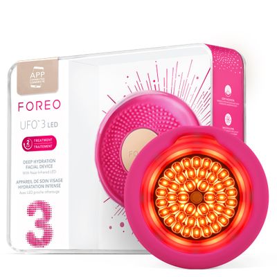 FOREO UFO 3 LED 4-in-1 Face Mask Skincare Device - Face Moisturiser - Full spectrum LED - Deep Tissue &amp; Red Light - Warming - Massage - App-connected