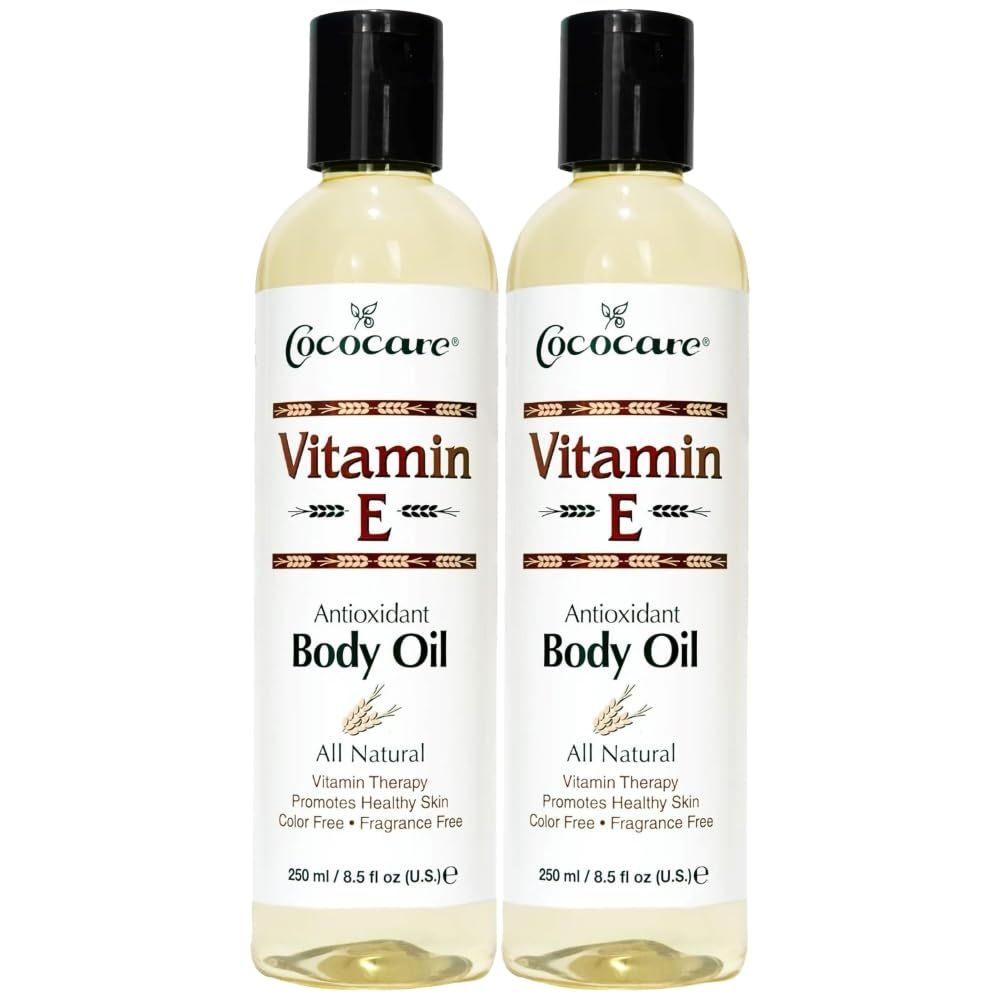 Cococare Natural Vitamin E Antioxidant Body Oil - Vitamin Therapy for All Skin Types - 8.5 fl oz - Pack of 2