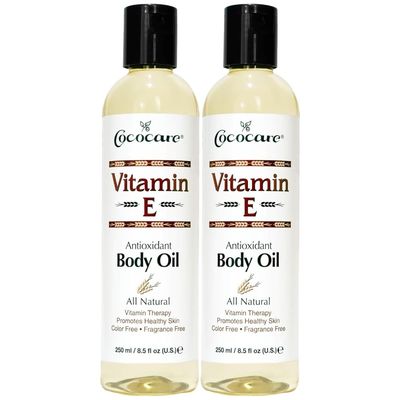 Cococare Natural Vitamin E Antioxidant Body Oil - Vitamin Therapy for All Skin Types - 8.5 fl oz - Pack of 2