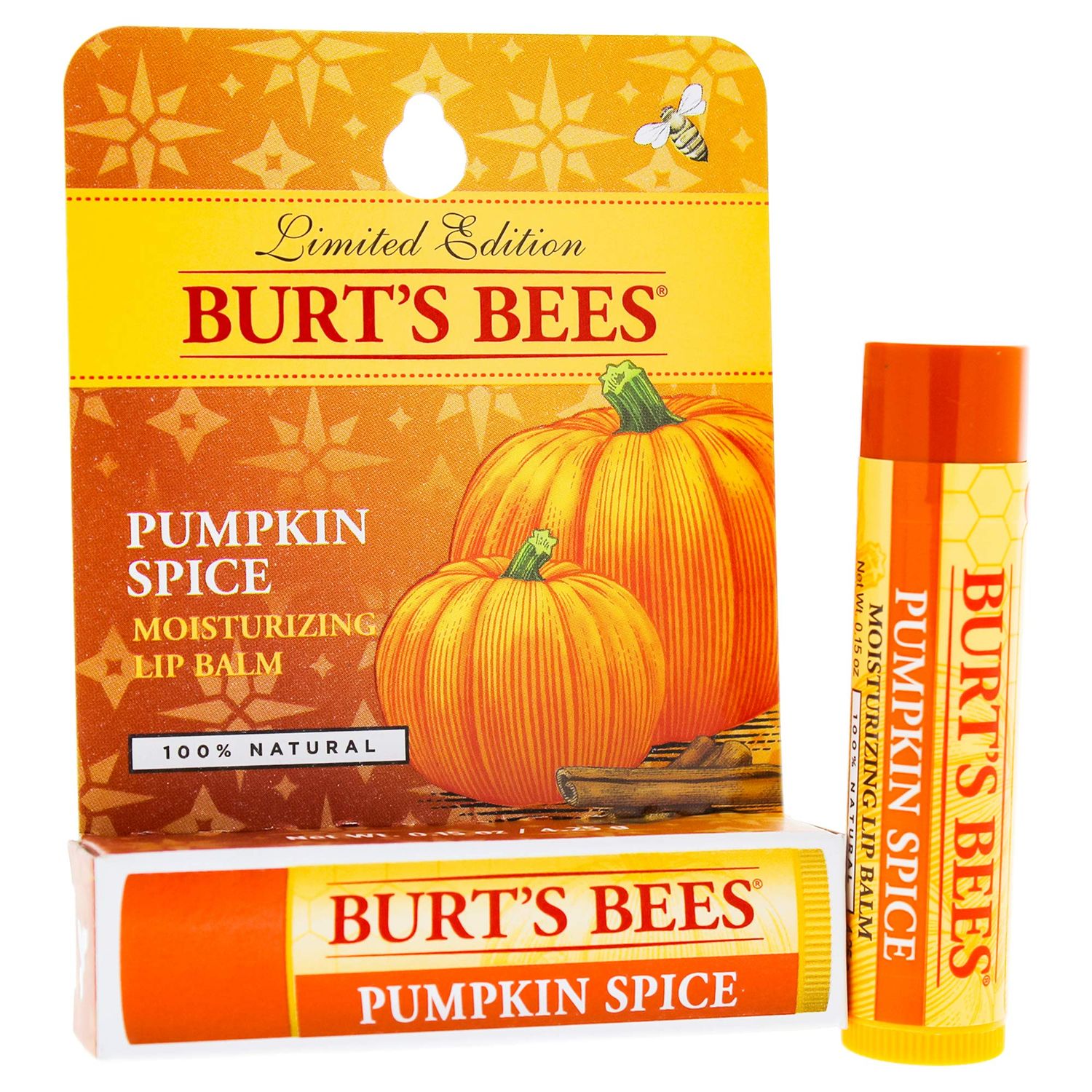 Burt&#39;s Bees Lip Balm Blister, Pumpkin Spice, 0.15 Ounce