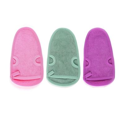 3PCS Unisex Bathing Mittens Shower Bathroom Skin Face Body Wash Massage Loofah Scrub Spa Mitt Exfoliating Gloves Scrub Gloves Washcloth Accessory