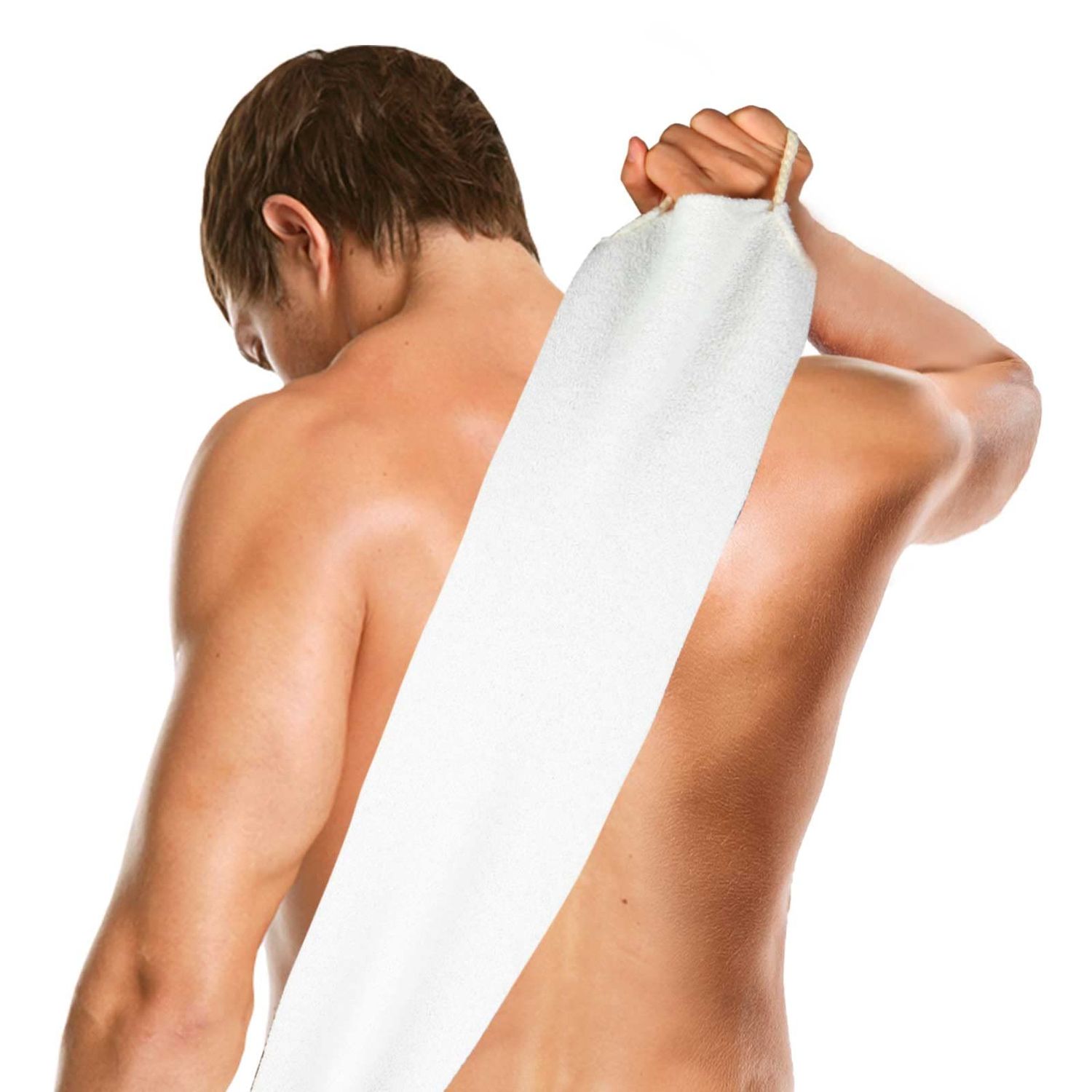 Exfoliating Back Scrubber for Shower, Rough Back Washer for Men and Women - Deeply Clean and Polish Skin - Better to Use Than Shower Brush or Loofah (2 Pack)