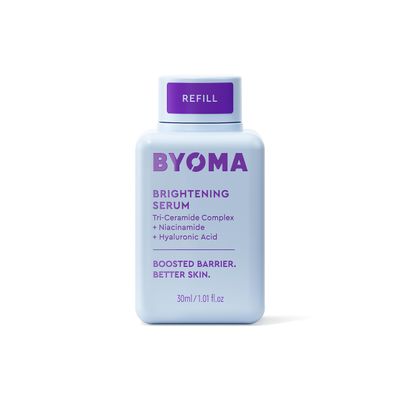BYOMA Brightening Serum Refill - Barrier Repair Serum - Brightening &amp; Hydrating Face Serum with Hyaluronic Acid, Niacinamide &amp; Ceramides - Hyaluronic Acid Serum For Face - 1.01 fl. oz Refill