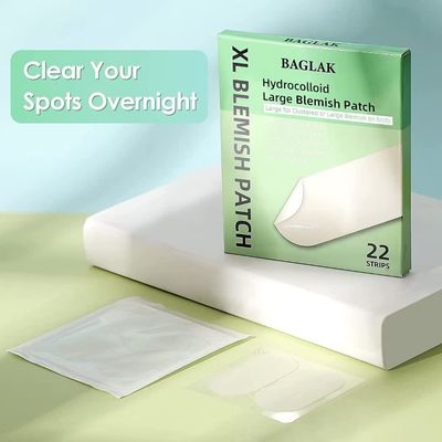 BAGLAK Large Blemishes Patches - 22 Strips, XL Size, Hydrocolloid t Dots, Blemishes Patch - Zit Stickers, For Face Blemishes Absorbing Cover Patch - Zit Sticker Facial Skin Care