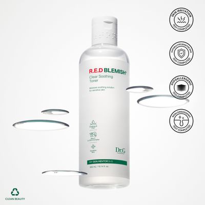 Dr.G RED Blemish Clear Soothing Korean Toner, 300ml - Korean Skin Care Toner, Toner Korean Skin Care, Toner Korean, Korean Toner for Face, Toner for Face Korean, Korean Toners, Korean Face Toner