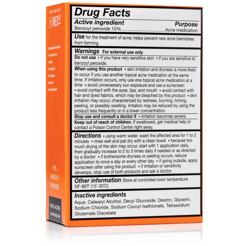 111MedCo 10% Benzoyl Peroxide Acne 4oz. Medicated Soap Bar