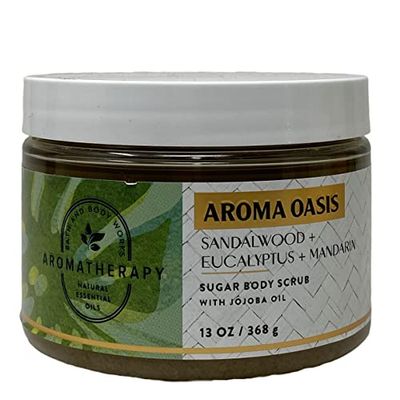 Bath &amp; Body Works Aromatherapy Oasis -Sandalwood + Eucalyptus + Mandarin Body Scrub - 13 oz / 368 g