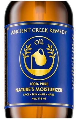 Ancient Greek Remedy - After Shower Body Oil for Women - Hydrating Face Oil &amp; Body Moisturizer for Dry Skin with Organic Jojoba, Sweet Almond, Olive, and Vitamin E Oil - Clean Skincare, 4 oz
