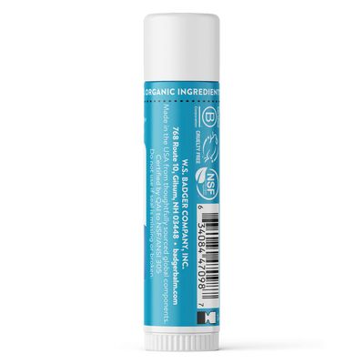 Badger Sunscreen Lip Balm SPF 15, Organic Mineral Sunscreen SPF Lip Balm with Zinc Oxide, Reef Friendly, Broad Spectrum, Water Resistant, Unscented, .15 oz (4 Pack)