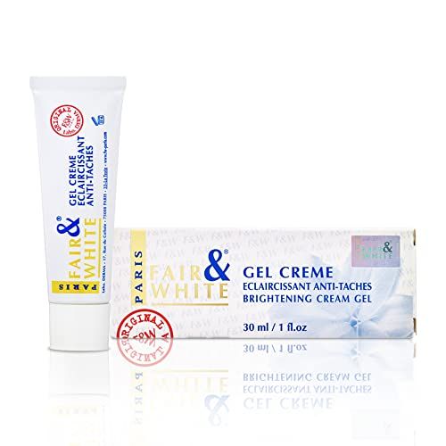 FAIR &amp; WHITE Original Skin Brightening Gel Cream - 30ml / 1floz - For Neck, Face, Armpit, Elbows, Private Areas, Brightening Gel for Uneven Skin Tone