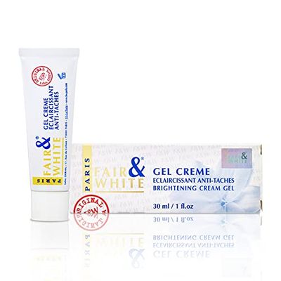 FAIR &amp; WHITE Original Skin Brightening Gel Cream - 30ml / 1floz - For Neck, Face, Armpit, Elbows, Private Areas, Brightening Gel for Uneven Skin Tone