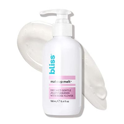 Bliss Makeup Melt Jelly Cleanser/Remover - 6.4 Fl Oz - Super-Gentle - Soothing Rose Flower - Vegan &amp; Cruelty Free