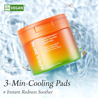 APRILSKIN Carrotene IPMP Instant Calming Serum Toner Pads | 5-Minute Cooling Serum Pads | Vegan, Cruelty-Free | Non-comedogenic | Toner-Serum-Sheet Mask All-in-one | Korean Skin Care, 80 Pads