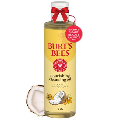 Burt&#39;s Bees Nourishing Cleansing Oil With Coconut and Argan Oils, Cleansing Face Oil for Normal to Dry Skin, College Back to School Dorm Essentials, Natural Origin Skin Care, 6 fl. oz. Bottle