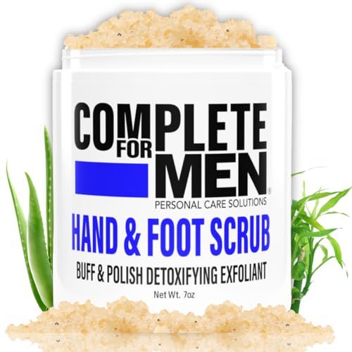 COMPLETE FOR MEN - Hand Scrub and Foot Scrub: Exfoliating Foot Scrub, Hand Exfoliant, Sugar Scrub for Dry Skin, Moisturizing Rough Skin Remover, Ideal for Foot and Hand Care, Scrub for Men