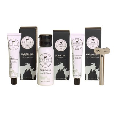 Dionis Goat Milk Skincare Core Collection Starter Set - 3 Steps Skincare Routine, Anti-Aging and Natural Glow, Cruelty Free, Paraben Free, For All Skin Types