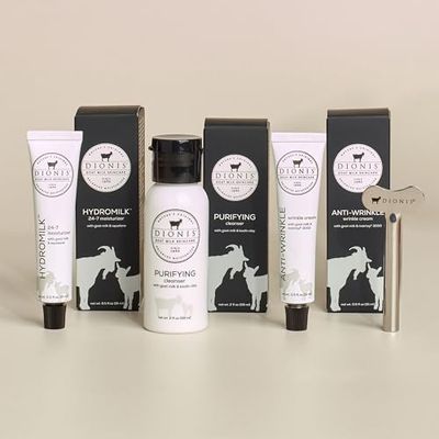 Dionis Goat Milk Skincare Core Collection Starter Set - 3 Steps Skincare Routine, Anti-Aging and Natural Glow, Cruelty Free, Paraben Free, For All Skin Types