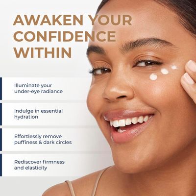 CARESILK Caffeine Eye Cream for Puffy Eyes Treatment + Hyaluronic Acid & Squalane - Under Eye Cream, Dark Circles Under Eye Treatment, Under Eye Corrector Eye Serum - 0.5oz