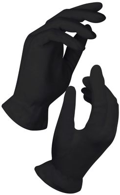 Beauty Care Wear Black Gloves XL (10 pair) - Cotton Gloves for Eczema, Cotton Gloves for Dry Hands, Black Cotton Gloves for Women, Spa Glove, Lotion Glove, Sleeping Glove