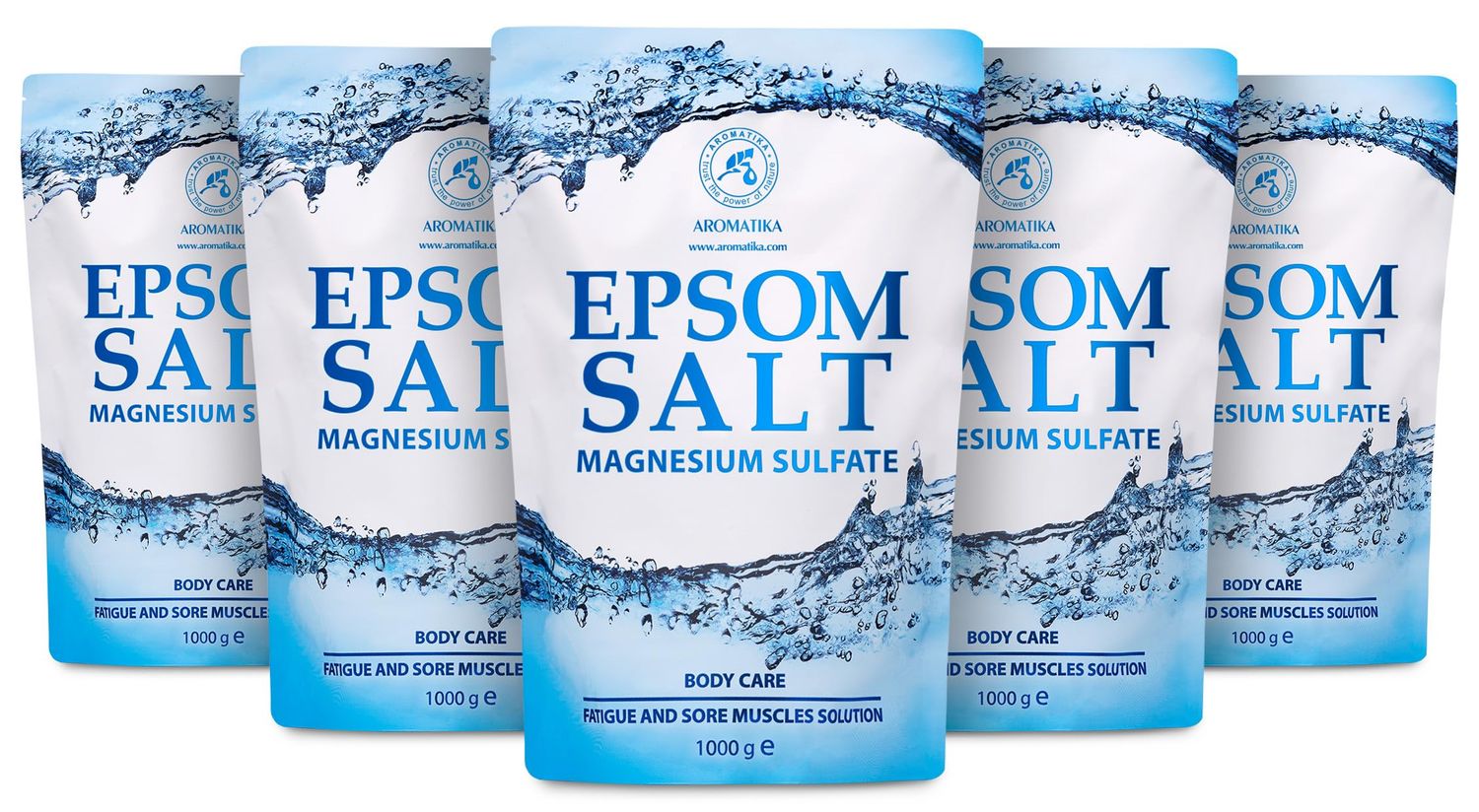 Epsom Salt Bath 175 Oz - 100% Pure &amp; Natural Epsom Salt 5 x 35 Oz- Concentrated Magnesium Sulphate - Soothing &amp; Relieves Sore Muscles - Body Care - Good Skin Care &amp; Muscle Relaxant