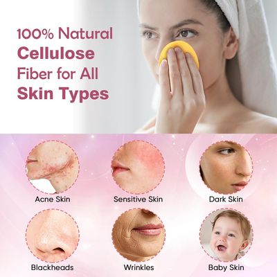 AIDEA 96Count Compressed Facial Sponges, Face Sponges for Cleansing, Cosmetic Makeup Sponges for Facial Cleansing, Facial Sponges for Washing Face, Exfoliating, Makeup Removal, Travel Essentials