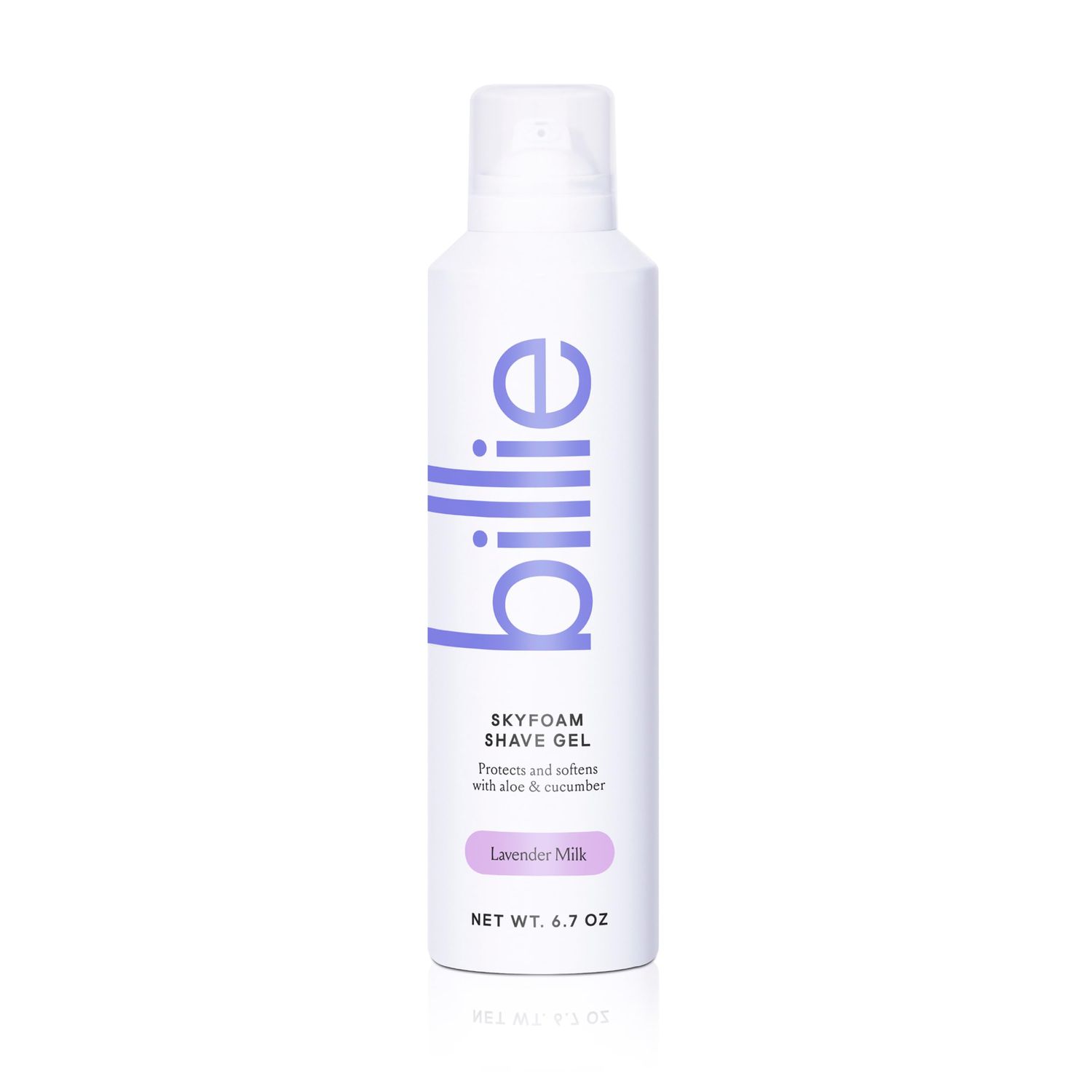 Billie SkyFoam Shave Gel - Lavender Milk Scent - Water-activated Foam - Made With Aloe &amp; Cucumber - For A Close, Smooth Shave - 6.7 fl oz
