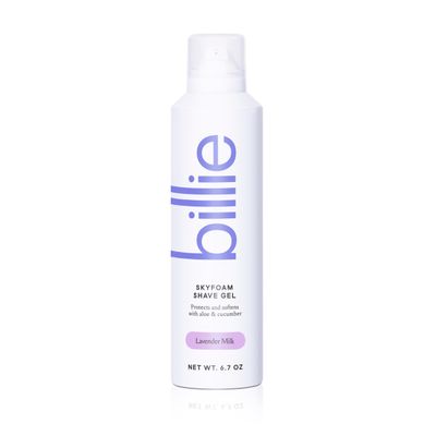Billie SkyFoam Shave Gel - Lavender Milk Scent - Water-activated Foam - Made With Aloe &amp; Cucumber - For A Close, Smooth Shave - 6.7 fl oz