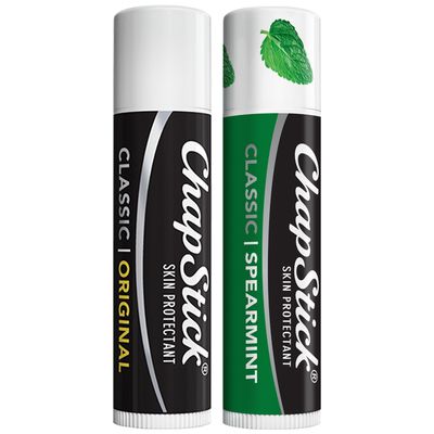 ChapStick Lip Care Bundle - Classic Spearmint + Classic Original Lip Balm, 0.15 Oz Ea (2 Piece Set)