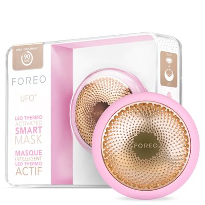 FOREO UFO Face Mask Treatment, Full LED Spectrum &amp; Red Light Therapy For Face, Warming, Face Moisturizer, Dark Spot &amp; Acne Scar Treatment For Face, Anti Aging, Nourishing, Pearl Pink