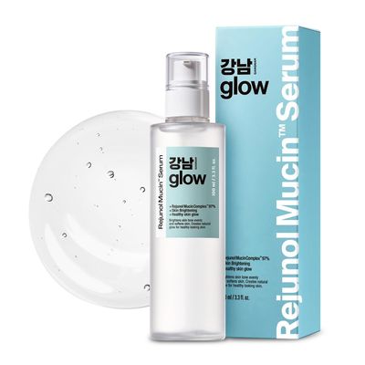 GANGNAM GLOW Rejunol Mucin PDRN Serum 3.3floz - 97% Snail Mucin Serum I Panthenol I Niacinamide Serum for Face I Korean Skin Care I Face Exfoliator I Face Moisturizer | Salmon DNA