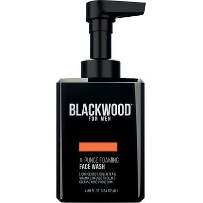 Blackwood For Men X-Punge Foaming Face Wash - Acne Facial Cleanser For Oily to Normal Skin - Deep Cleanse for Exfoliation - Natural Vegan Formula - Paraben Free, Sulfate Free, &amp; Cruelty Free (4.55 oz)