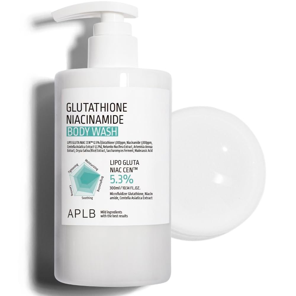 APLB Glutathione Niacinamide Body Wash | LIPO GLUTA NIAC CEN 5.3% 10.14 FL.OZ/Korean Skincare, Gentle Ingredients for The Safety of Your Skin, Long Lasting deep Moisture for Soft Skin