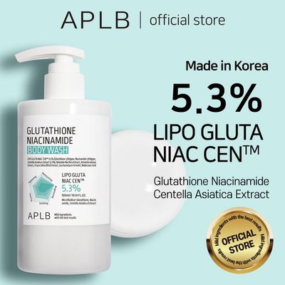 APLB Glutathione Niacinamide Body Wash | LIPO GLUTA NIAC CEN 5.3% 10.14 FL.OZ/Korean Skincare, Gentle Ingredients for The Safety of Your Skin, Long Lasting deep Moisture for Soft Skin