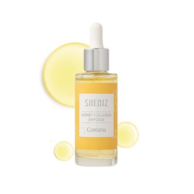 Coreana SHENIZ honey collagen Ampoule, Korean face serum, Marine Collagen 100000PPM, Anti-Aging, moisturizing, Complete with lively and glossy skin, 1.69fl.oz