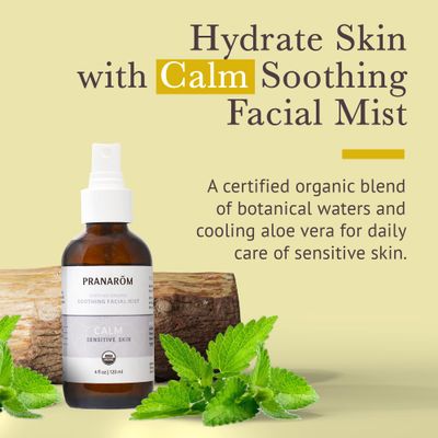 Facial Mist (4oz / 120ml) - 100% Pure &amp; Natural Essential Oil Facial Mist for Dry Skin Hydration &amp; Toning (Calm (Sensitive Skin))