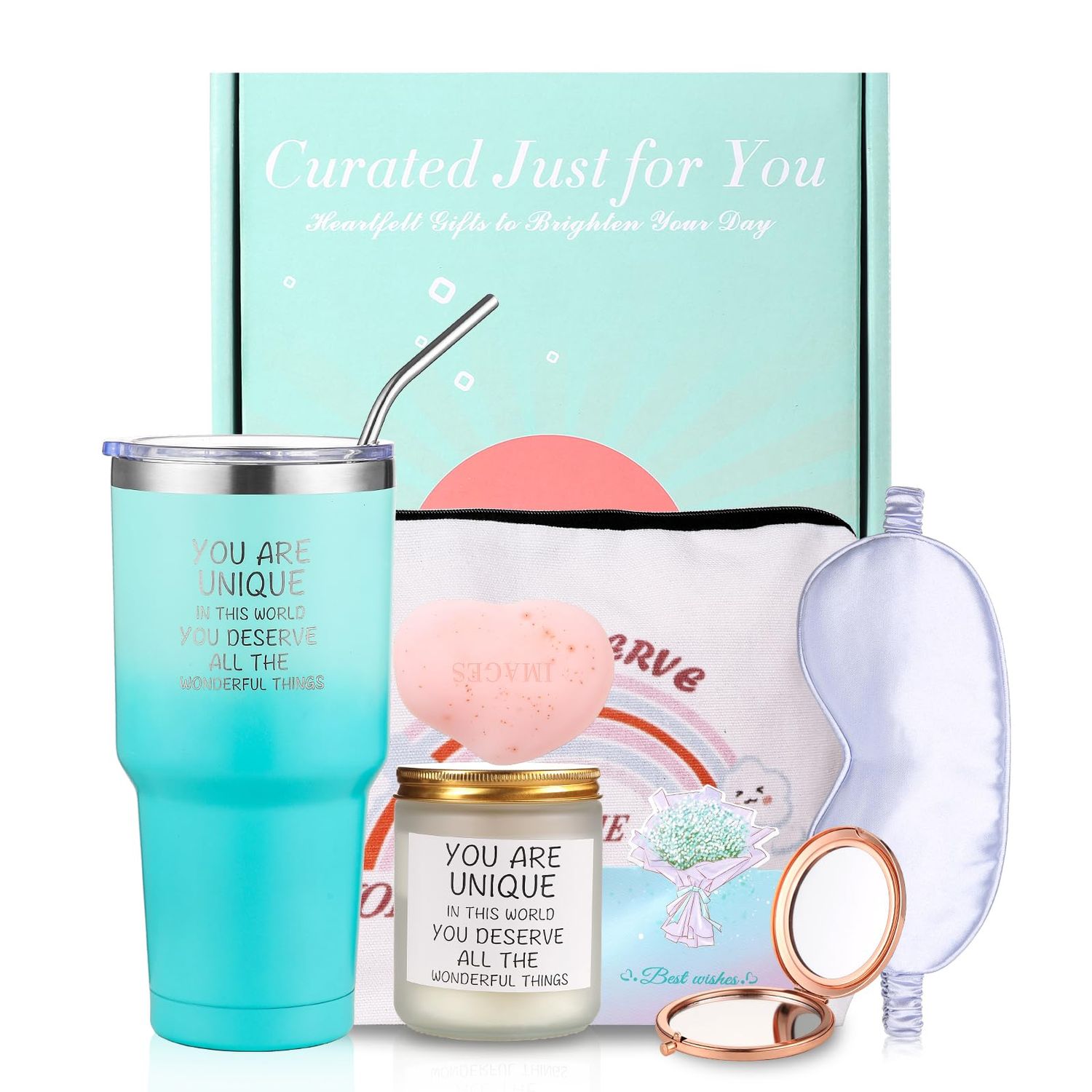Birthday Gifts for Women, Get Well Soon Gifts with 30oz Tumbler and Relaxation Spa Care Gifts for Women, HOIDGUB Self Care Gifts Baskets for Christmas, Valentine&#39;s Day, Mother&#39;s Day, Friendship Gifts