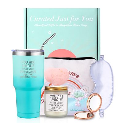 Birthday Gifts for Women, Get Well Soon Gifts with 30oz Tumbler and Relaxation Spa Care Gifts for Women, HOIDGUB Self Care Gifts Baskets for Christmas, Valentine&#39;s Day, Mother&#39;s Day, Friendship Gifts