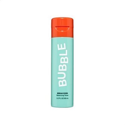 Bubble Skincare Break Even Balancing Face Toner - Gentle Exfoliating Toner &amp; Pore Minimizer for Normal to Oily Skin Types - Skin Care Formulated with Green Tea Extract and Niacinamide (100ml)