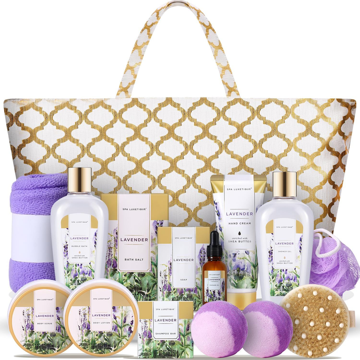 Gift Baskets for Women Spa Gifts for Women Spa Gift Baskets for Women Spa Luxetique Bath and Body Gift Sets Tote Bag Gifts for Women Christmas Gifts for Her Bath Gift Sets for Women