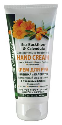 DR. SCHAVIT Hand Cream with Calendula and Sea Buckthorn - Easily Absorbing Hydrating Moisturizing Cream for Dry Sensitive Skin - Free of SLS, ALS, Parabens and Colorants