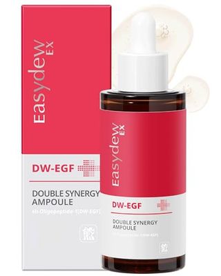 EASYDEW DW-EGF Peptide Double Synergy Ampoule - Intensive Moisturizing Face Serum with Hyaluronic Acid, Ceramide, Bakuchiol - Firming, Moisture Glow Skin for Rough Skin, 1.69 fl.oz.