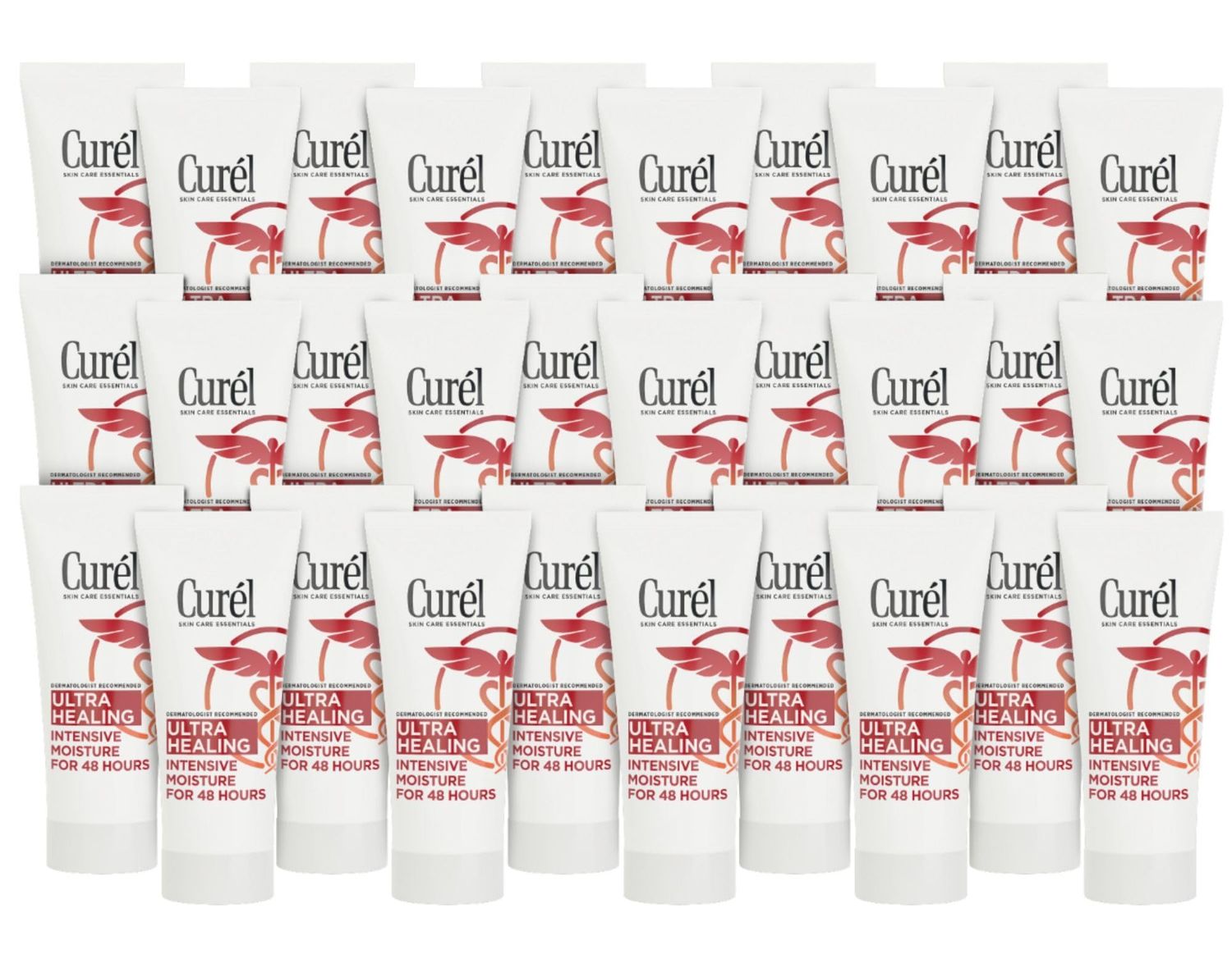 Curel Ultra Healing Intensive Fragrance-Free Lotion For Extra-Dry Skin, Dermatologist Recommended, Ideal for Sensitive Skin, Cruelty Free, Paraben Free, 1 Oz, Pack of 30