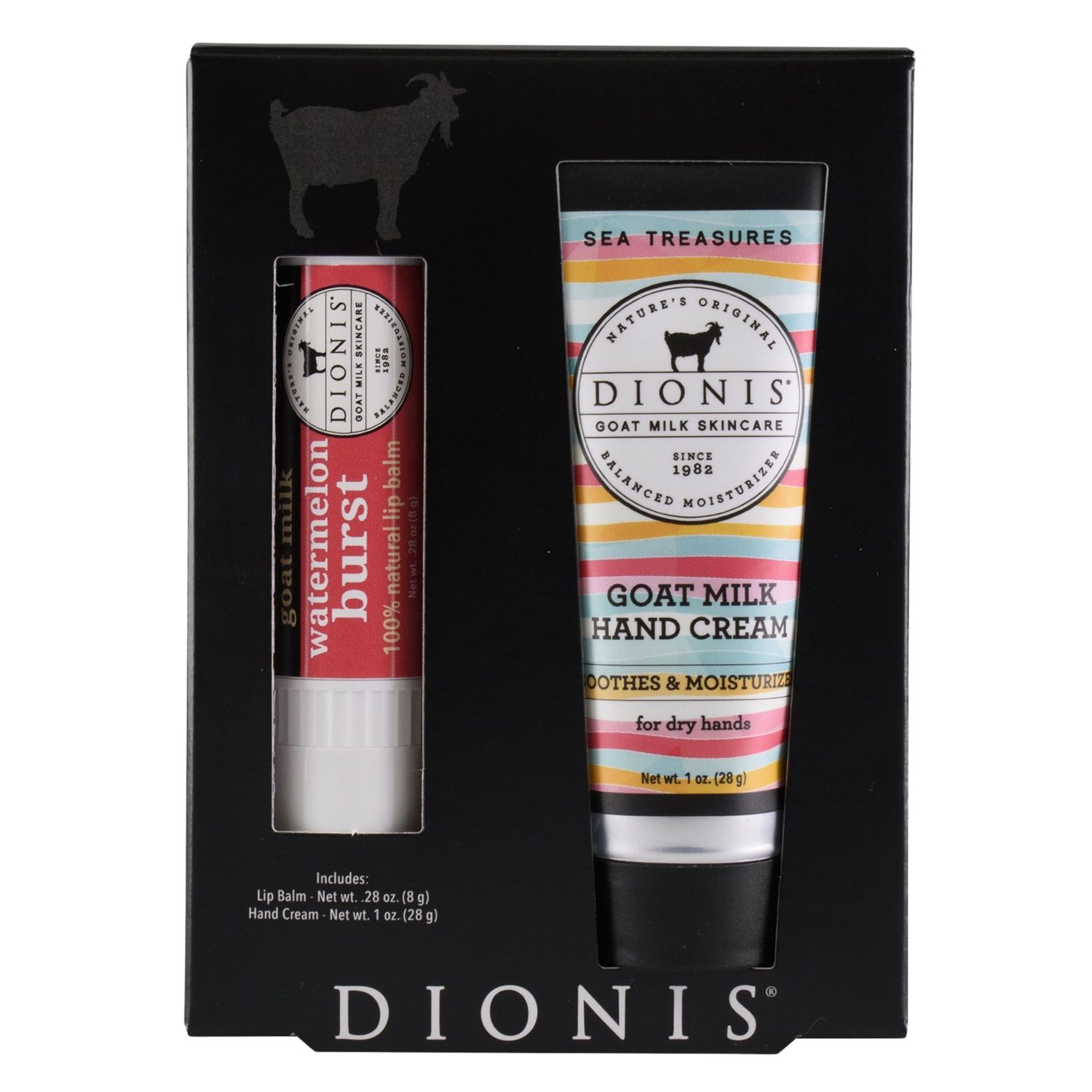Dionis Goat Milk Skincare Blood Orange Scented Hand Cream &amp; Lip Balm Set (1 oz and .28 oz) - Safe For Sensitive Skin, Soothes Chapped Lips and Dry Skin, Cruelty-free and Paraben-free